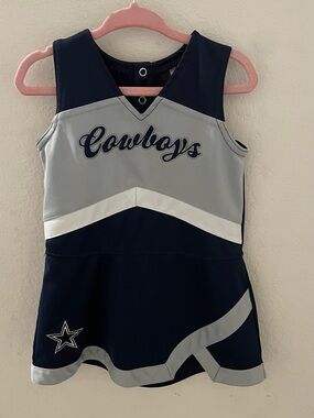 NFL Girls Navy, Gray & White Cowboys Cheer Dress